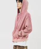 Luar Washed Knitted Zip Hoodie