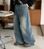 Muden Washed Denim Wide Pants