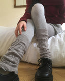 Newha Cable Shirring Leg Warmer Socks