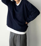 lambs wool v neck crop knit