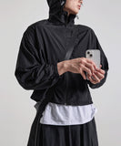 Core Gough Core Hood Windbreaker Crop