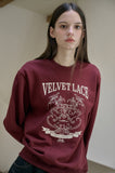 Velvet Lace Sweatshirt