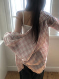 Coin Check Over Collar Shirt