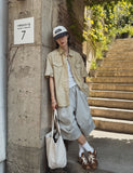 Rosie Two Tuck Bermuda Sweatpants