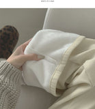 Corduroy Brushed Semi Bootcut Banding Pants