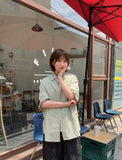 [BAONHAUS] Jubro Summer Check Over Short Sleeve Shirt