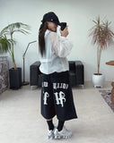 Dinede Lettering Bermuda Pants