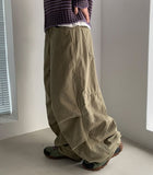 Dalmon Peach Fuzz Parachute Cotton Wide Pants