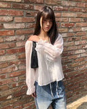 Leuken Pintuck Frill Blouse