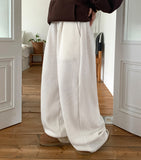 Chihine banding knit wide pants