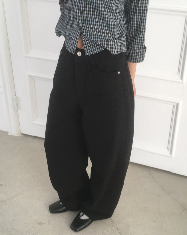 【WONDER WONDER】Hibun Wide Long Cotton Pants WONDER WONDER (ワンダーワンダー) - ヒブンワイドロング