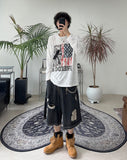 Eco Damage Bermuda Denim Pants