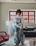 Funky Damage Wide Denim Pants