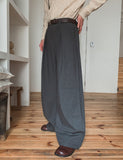 Column Deep Pintuck Wide Slacks