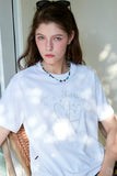 Glitter Heart CROP Short Sleeve T