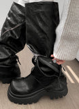 Crack Slit Zipper Boots