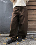 Odi Check Adjust Buckle Brushed Balloon Wide Pants