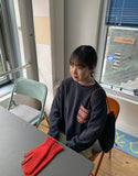 [BAONHAUS] Sellers embroidery pocket brushed sweatshirt