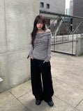 Clun Cut Wide String Cargo Pants