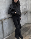 Jaki leather short padded jumper