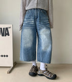 Belkyo Washing Denim Bermuda Pants