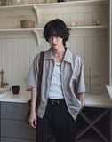 Vibe pin tuck short sleeve jacket
