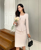 Blanc Peplum H Line One Piece