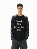ROCK STAR RAGLAN STRIPE LS TEE