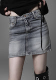 Vintage brushed denim skirt