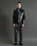 Cowhide Pull Up Two Tone Jacket