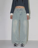 Tcoin Pintuck Wide Cotton Pants