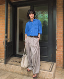 Chid pin tuck wide slacks