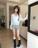 Salty See-through Crop Cardigan