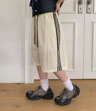 [Unisex] Hobets Track Banding Nylon Bermuda Pants