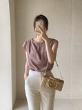 Shure Drape Shirring Sleeveless Blouse