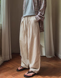 Soven Linen Two-Tuck Banding Pants
