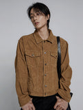 Ribbed Crop Corduroy Jacket