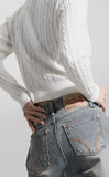 Round Twist Crop Cardigan