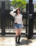 Rev Cut Denim Shorts