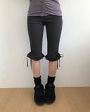 Minos Ribbon Frill Capri Pants