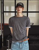 Even Wrinkle Layered Short Sleeve T-shirt