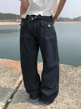 Ens Back Adjust Pocket Wide Raw Denim Pants