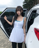 Moff Button Two-Way Sleeveless T-shirt