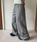 Beita Stripe Wide Cotton Pants