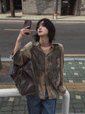Nogsi grunge dyeing overfit shirt