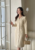 Median Tweed Button One Piece