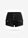 Multi-button cargo shorts