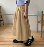 Kyofu Banding Flare Long Skirt