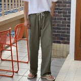 Bade Linen Banding Wide Pants