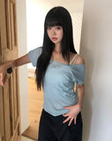Baybin One-Shoulder Short Sleeve T-shirt